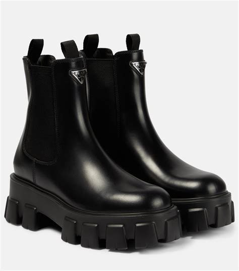 prada neoprene chelsea boot|Monolith leather Chelsea boots in black .